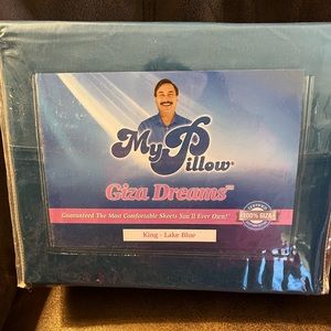 My Pillow Giza Dreams King Sheet Set Lake Blue